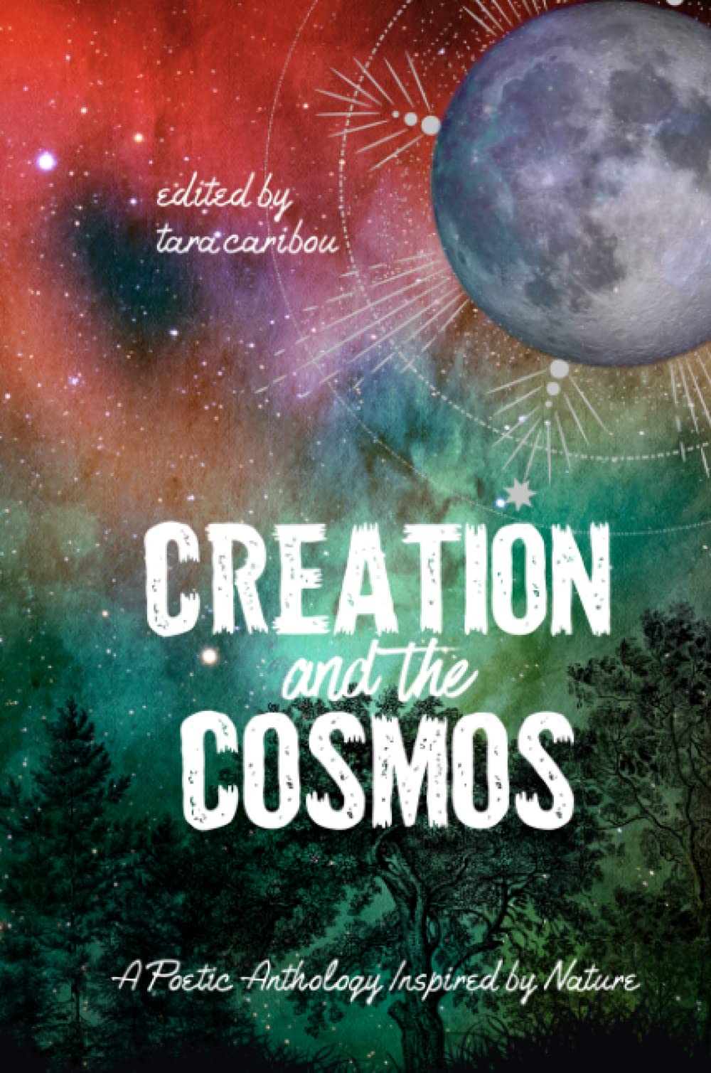 Creation and the Cosmos book cover. Various astronomical symbols.