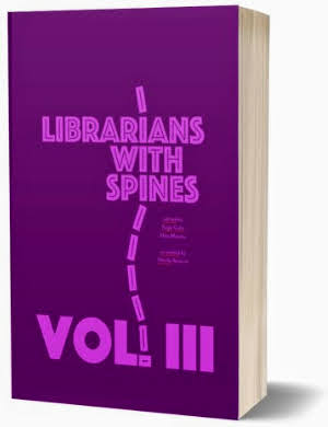 Cover of Librarians with Spines Volume 3. Spinal cord on a purple background